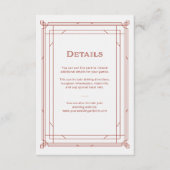 デモダンコ |レッド&シルバー結婚のゲスト詳細 エンクロージャーカード (正面)