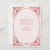 デモダンコ |写真エレガント付きピンクと赤 シーズンカード (裏面)