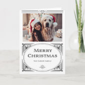 デモダンコ |写真エレガント付き白黒 シーズンカード (正面)