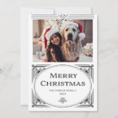 デモダンコ |写真エレガント付き白黒 シーズンカード (正面)