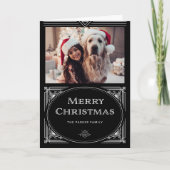 デモダンコ |写真エレガント付き黒 シーズンカード (正面)