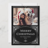 デモダンコ |写真エレガント付き黒 シーズンカード (正面)