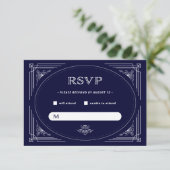 デモダンコ |濃い紺と白 出欠カード (スタンド正面)