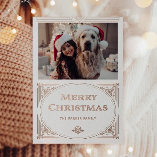 デモダンコ |白エレガントとフォトバラ金ゴールド 箔シーズンカード