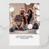 デモダンコ |白エレガントとフォトバラ金ゴールド 箔シーズンカード (裏面)