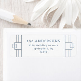 デモダンコ |白エレガントと埃っぽい青 ラベル