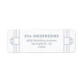 デモダンコ |白エレガントと埃っぽい青 ラベル (正面)