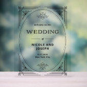 デモダンコ |白黒の結婚歓迎 アクリルサイン (ニュートラル)