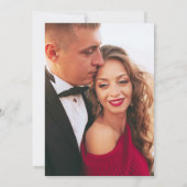 デモダンコ |赤と白のライトシルバ結婚ー 招待状 (裏面)