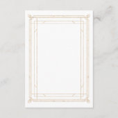 デモダンコ |金ゴールドとホワイト結婚のゲスト詳細 エンクロージャーカード (裏面)