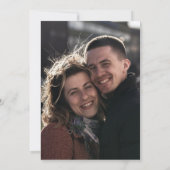 デモダンコ | 黒と金ゴールドのフォトバック結婚ズ セーブザデート (裏面)