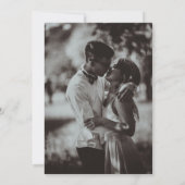 デモダンコ |黒エレガントと金ゴールドの写真の戻り セーブザデート (裏面)