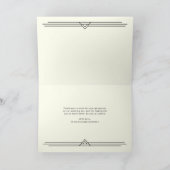 デモダンコ |黒エレガント色と金ゴールド結婚の サンキューカード (内部)