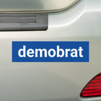 デモブラットおもしろいミニマル文字の民主党員ブルー