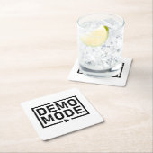 デモモードオーディオV1 スクエアペーパーコースター (インサイチュ)