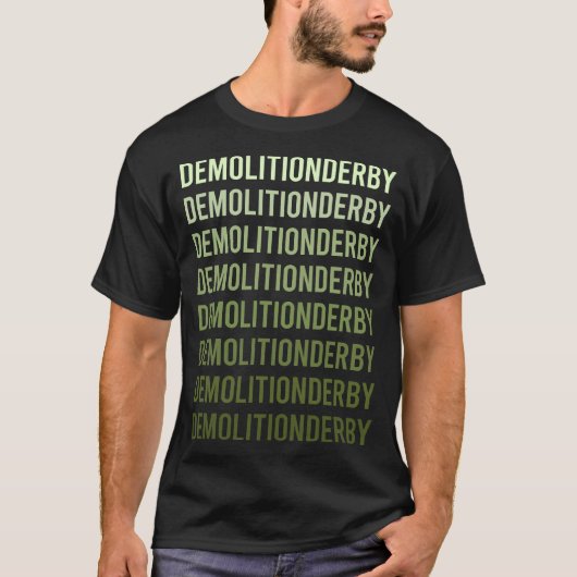 デモリションダービー グリーンテキスト Tシャツ (正面)