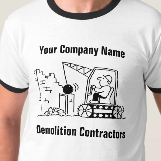 デモリッション工事サービス カートゥーントシャツ Tシャツ
