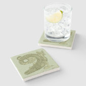 デモーガンズアリゲーターマーブルストーンコースター ストーンコースター (横)