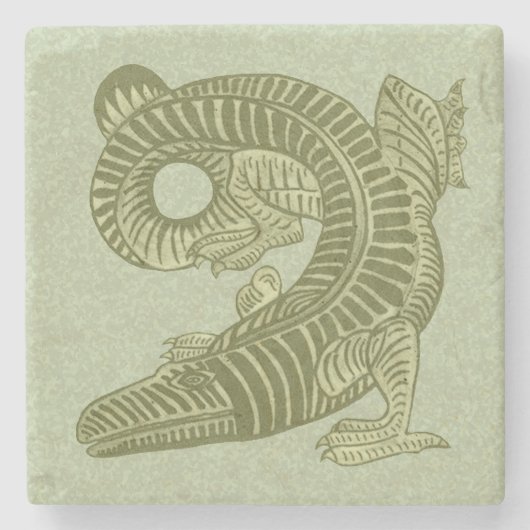 デモーガンズアリゲーターマーブルストーンコースター ストーンコースター (正面)