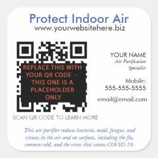 デモ用ユニットのASPで使用するステッカー スクエアシール