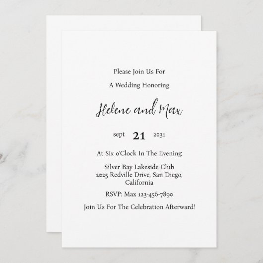 デモ1 招待状 (正面/裏面)