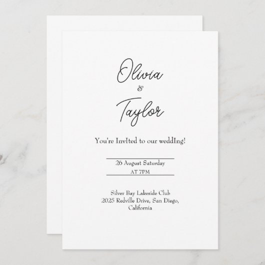 デモ2 招待状 (正面/裏面)