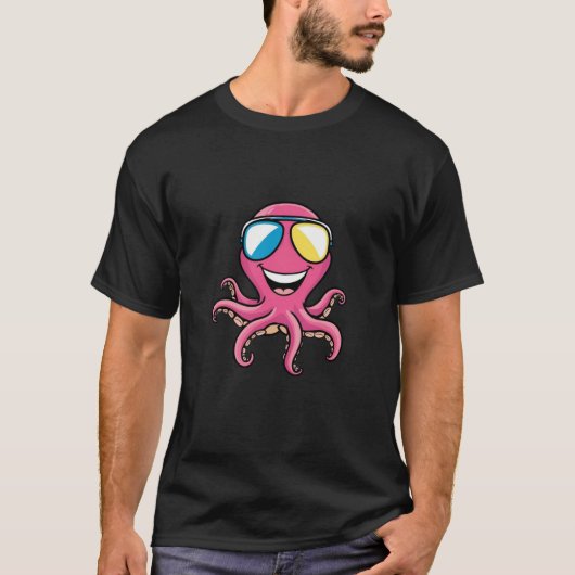 デュアクールルトーンサングラスTシャツ付タコ Tシャツ (正面)