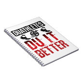 デュアスロンおもしろいデュアスリートより良い ノートブック (右側)