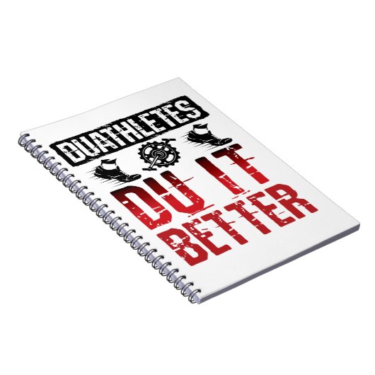 デュアスロンおもしろいデュアスリートより良い ノートブック (右側)