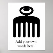 デュアフ |美しい用のAdinkraのフェミニン記号 ポスター (正面)