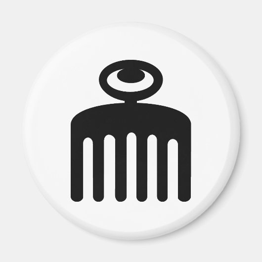 デュアフ |美しい用のAdinkraのフェミニン記号 マグネット (正面)