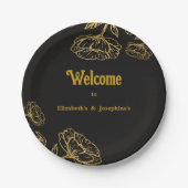 デュアルエレガント誕生日ソース ペーパープレート (正面)