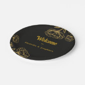 デュアルエレガント誕生日ソース ペーパープレート (アングル)