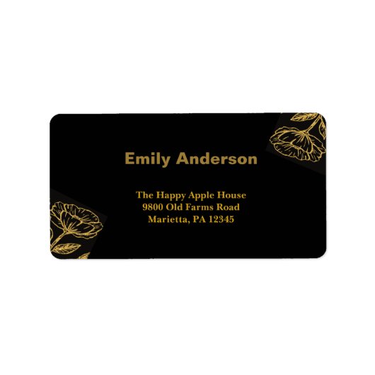 デュアルエレガント誕生日ソース ラベル (正面)