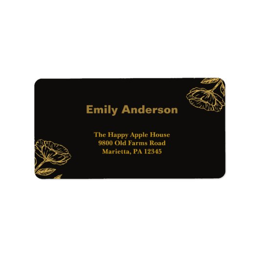 デュアルエレガント誕生日ソース ラベル (正面)