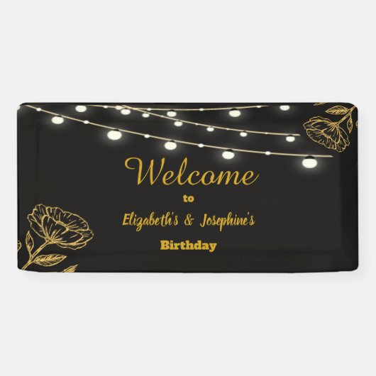 デュアルエレガント誕生日ソース 横断幕 (横)