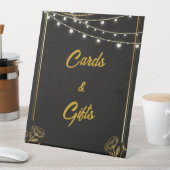 デュアルエレガント誕生日メモリカードとギフト 台座サイン (インサイチュ)