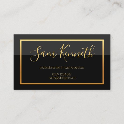 デュアルカラムトーンカラープロフェッショナル運転手 名刺 (正面)