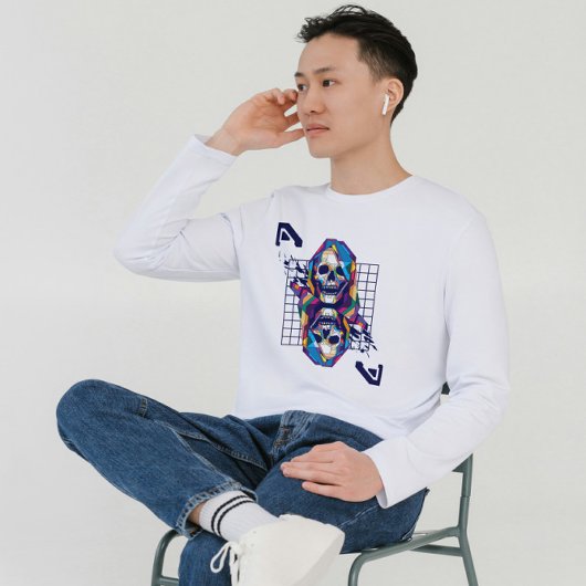 デュアルグリムポップ・アートのアートスカル Tシャツ