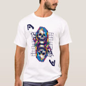 デュアルグリムポップ・アートのアートスカル Tシャツ (正面)
