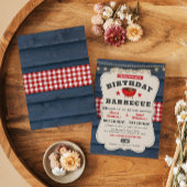 デュアルジョイント二重誕生日BBQサマーバーベキュー 招待状