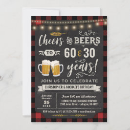 デュアルジョイント応援&ビール誕生日招待状 招待状