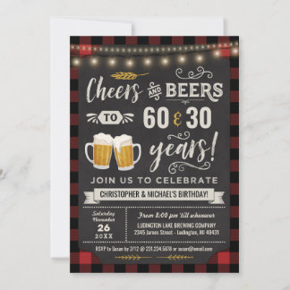 デュアルジョイント応援&ビール誕生日招待状 招待状