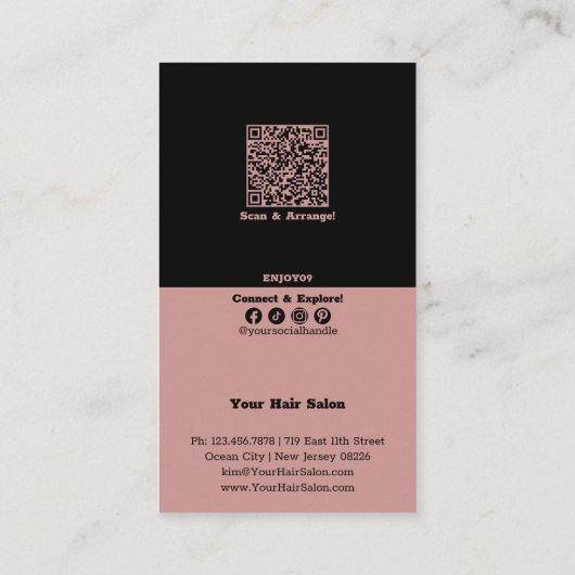 デュアルトシンプルーンヘアスタイリスト10%オフ 割引カード (裏面)