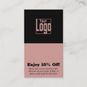 デュアルトシンプルーンヘアスタイリスト10%オフ 割引カード (正面)