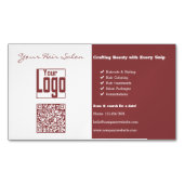 デュアルトーンエレガンス:プロフェッショナルヘアサロン マグネット名刺 (正面)