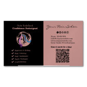 デュアルトーンブラック&トスカーナプロフェッショナルヘアサロン マグネット名刺 (正面)