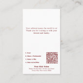 デュアルトーンヘアサロン紹介評価 名刺 (裏面)