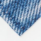 デュアルトーン漂白デニムファブリックフレーム フリースブランケット (角)