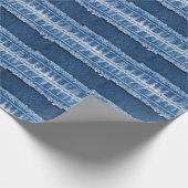 デュアルトーン漂白デニムファブリックフレーム ラッピングペーパー (角)